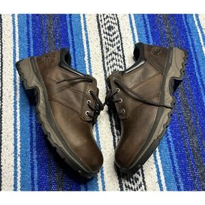 Timberland PRO Men's 9.5 Wide Brown Leather Work Shoes A1VZY Anti-Fatigue